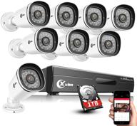 📷 xvim 8ch 1080p home security camera system with 1tb hard drive - outdoor ip66 waterproof cctv recorder, 8pcs hd 1920tvl upgrade home surveillance cameras with night vision and easy remote access logo