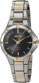 img 4 attached to Seiko Женские часы из нержавеющей стали двухцветные японским кварцевым механизмом с ремешком из нержавеющей стали, модель SUT316, размер 7