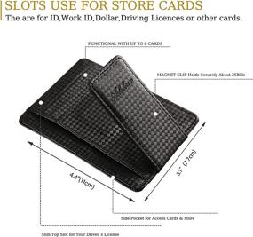 img 2 attached to Premium AslabCrew Magnetic Carbon Black Men's Wallet: Stylish Blocking Technology in Wallets, Card Cases & Money Organizers