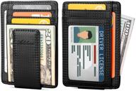 premium aslabcrew magnetic carbon black men's wallet: stylish blocking technology in wallets, card cases & money organizers logo