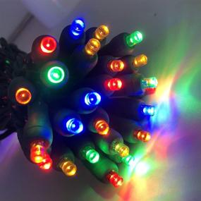 img 3 attached to Vibrant Multicolor Xmas Lights: 25ft 50 LED Green Wire Mini String Lights - Waterproof Fairy Starry Wide Angle Christmas Lights for Tree, Wedding, and Halloween Parties