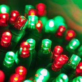 img 2 attached to Vibrant Multicolor Xmas Lights: 25ft 50 LED Green Wire Mini String Lights - Waterproof Fairy Starry Wide Angle Christmas Lights for Tree, Wedding, and Halloween Parties