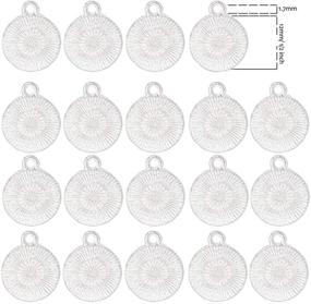 img 3 attached to 📿 ABBECIAO 100PCS 12mm Silver Bezel Pendant Trays Round Cabochon Settings Alloy Pendant Blanks for DIY Necklace, Earring, Jewelry Making with Photo Inserts (1/2 Inch)