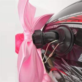 img 1 attached to 🎀 3T-SISTER Gradient Ramp Helmet Pigtails with Suction Cup, Bowknot or Rose for Motor Bike - 24inch, Multiple Colors (Helmet not Included)