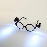 📚 2-pack universal flexible led clip on mini book reading light with adjustable brightness - ideal for camping, safety eyeglasses, and nighttime reading (eyeglasses excluded) логотип