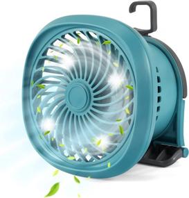 img 4 attached to 🏕️ Camping Fan with LED Lantern - Joycabin 2000mAh Portable Tent Fan - Rechargeable Outdoor Fan with Hanging Hook for Tent - Quiet USB Desk Fan for Picnic, Barbecue, Fishing, Travel