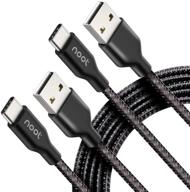 6ft braided usb type c to a fast charging cable for google pixel 6/6pro/5a/5/4a/4/4xl/3a xl/2/2xl/3/3xl samsung galaxy s21,s20,s20 fe,s10,s9,s8,a72,a52,a32,a71,a51 - 2-pack charger logo
