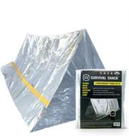 sharp survival shack: 2-person mylar thermal shelter tent - all weather tube tent for emergency survival, heat conservation, lightweight & waterproof - best survival solution логотип