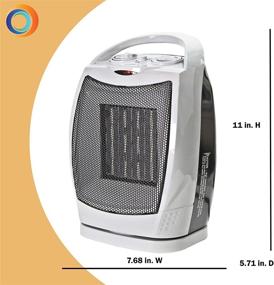 img 3 attached to 🔥 Stay Warm and Cozy with the Comfort Zone CZ449E Oscillating Ceramic Heater - Efficient 1500W, Adjustable Thermostat, Safety Features