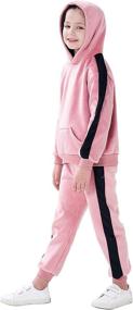img 3 attached to Fall Women's Velour Sweatsuit Set - Soft Sport Track Suit with 2 PCS Hoodie and Jogger Set