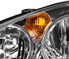 img 1 attached to 🔦 Фары Spec-D Tuning Chrome Housing Clear Lens для Acura RSX 2002-2004 - Комплект фар L+R, Diamond Jdm Style