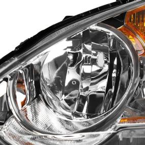 img 2 attached to 🔦 Фары Spec-D Tuning Chrome Housing Clear Lens для Acura RSX 2002-2004 - Комплект фар L+R, Diamond Jdm Style