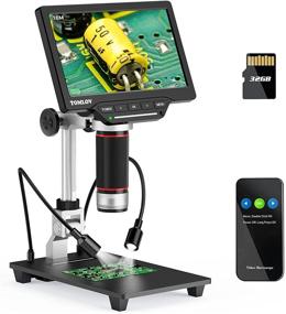 img 4 attached to 🔬 TOMLOV HDMI LCD Digital Microscope with 7" Screen - 16MP Coin Microscope for Adults with LED Light Touch Control, Video Microscope, TV/Windows/Mac Compatible - Includes 32GB Card