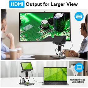 img 2 attached to 🔬 TOMLOV HDMI LCD Digital Microscope with 7" Screen - 16MP Coin Microscope for Adults with LED Light Touch Control, Video Microscope, TV/Windows/Mac Compatible - Includes 32GB Card