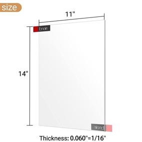 img 3 attached to 🖼️ Enoin 2pcs 11 x 14 Inch Clear Acrylic/Plexiglass Sheet, 1/16 Inch Thick, Transparent Board for Glass, DIY Project, Picture Frame, Paintings, Art Craft