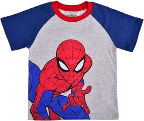 img 3 attached to 🕷️ Marvel Spider Man Raglan Shirt for Boys: 2-Piece Stylish Clothing Set