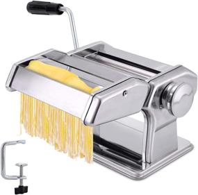 img 4 attached to 🍝 JOMUGY Silver Pasta Machine and Noodle Maker - Pasta Roller Pasta Maker Machine