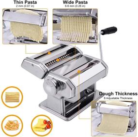 img 3 attached to 🍝 JOMUGY Silver Pasta Machine and Noodle Maker - Pasta Roller Pasta Maker Machine