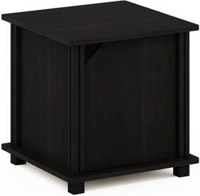 img 4 attached to Furinno Brahms Nighstand Storage Espresso Furniture for Accent Furniture