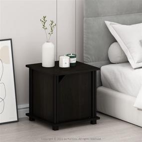 img 2 attached to Furinno Brahms Nighstand Storage Espresso Furniture for Accent Furniture