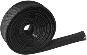 img 3 attached to 🌡️ 10FT-13MM Adjustable High-Temp Heat Shield Sleeve for Car Wire Loom Protection - Black Fiberglass Wrap for Fuel Line, Wire, and More