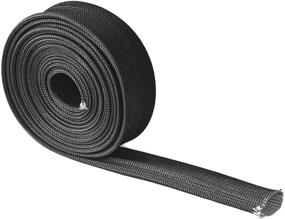 img 4 attached to 🌡️ 10FT-13MM Adjustable High-Temp Heat Shield Sleeve for Car Wire Loom Protection - Black Fiberglass Wrap for Fuel Line, Wire, and More