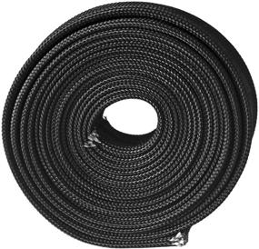 img 2 attached to 🌡️ 10FT-13MM Adjustable High-Temp Heat Shield Sleeve for Car Wire Loom Protection - Black Fiberglass Wrap for Fuel Line, Wire, and More