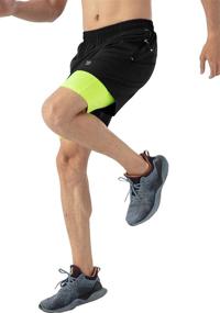 img 1 attached to TBMPOY Running Athletic Pockets Fluorescent Men's Clothing for Active