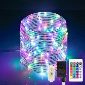 img 4 attached to ANJAYLIA 66ft 200 LED Rope Lights Outdoor: Waterproof, 16 Colors Changing String Lights with Remote Control – Ideal for Bedroom, Garden, Party, Halloween, Christmas Decorations