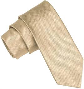 img 2 attached to 🎀 Affordable Wholesale Groomsman Skinny Champagne Accessories: Ties, Cummerbunds & Pocket Squares for Wedding