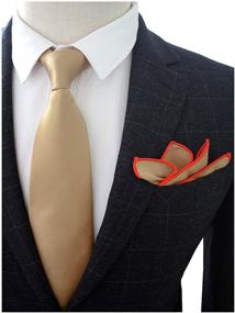 img 1 attached to 🎀 Affordable Wholesale Groomsman Skinny Champagne Accessories: Ties, Cummerbunds & Pocket Squares for Wedding