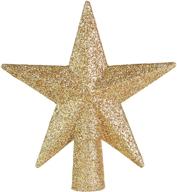 ornativity glitter star tree topper - festive gold christmas decorative ornament for small trees logo