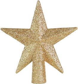 img 4 attached to Ornativity Glitter Star Tree Topper - Festive Gold Christmas Decorative Ornament for Small Trees