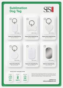 img 2 attached to 🔑 10-Piece Set: White Blank Polymer Craft Heart Dog Tag Key Chain for Sublimation Dye Heat Thermal Transfer - 1´´ x 1´´ (3 x 3 X 0.2 cm)