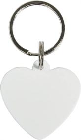 img 4 attached to 🔑 10-Piece Set: White Blank Polymer Craft Heart Dog Tag Key Chain for Sublimation Dye Heat Thermal Transfer - 1´´ x 1´´ (3 x 3 X 0.2 cm)