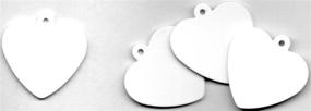 img 3 attached to 🔑 10-Piece Set: White Blank Polymer Craft Heart Dog Tag Key Chain for Sublimation Dye Heat Thermal Transfer - 1´´ x 1´´ (3 x 3 X 0.2 cm)