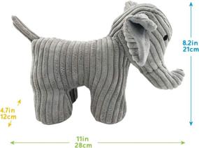 img 3 attached to 🐘 Grey Elephant Fabric Animal Door Stopper: Unique Gift for Mom, Decorative Doorstop, Book Stopper, Wall Protector, Anti-Collision Interior Accessory