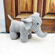 🐘 grey elephant fabric animal door stopper: unique gift for mom, decorative doorstop, book stopper, wall protector, anti-collision interior accessory логотип