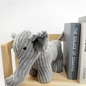 img 2 attached to 🐘 Grey Elephant Fabric Animal Door Stopper: Unique Gift for Mom, Decorative Doorstop, Book Stopper, Wall Protector, Anti-Collision Interior Accessory