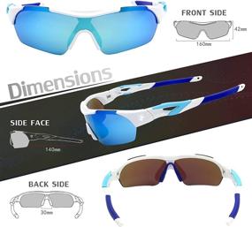 img 3 attached to UKNOW Polarized Sunglasses for Men: Ultimate UV Protection Sport Eyewear with Interchangeable Lenses for Cycling, Fishing, Driving