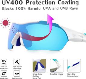 img 1 attached to UKNOW Polarized Sunglasses for Men: Ultimate UV Protection Sport Eyewear with Interchangeable Lenses for Cycling, Fishing, Driving