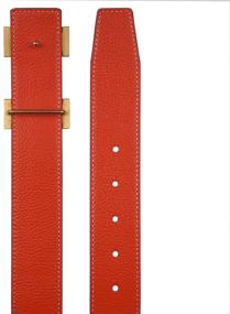 img 1 attached to Replacement Leather Belt Hermes Brown Men's Accessories