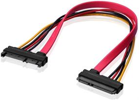 img 1 attached to 🔌 SIENOC SATA Male to Female SATA and Power Combo Extension Cable (22-pin 7+15) - Enhance Your SEO