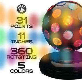 img 2 attached to Kicko 11 Inch LED Spinning Disco Ball - Perfect for Parties, Lighting, Halloween, Christmas, and Flare - 1 Pack