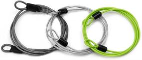 img 2 attached to GOOTRADES Lightweight Tiny U-Lock 3 Pack - Outdoor Travel Security Loop Cable Lock (2mm, 40 Inches Long)