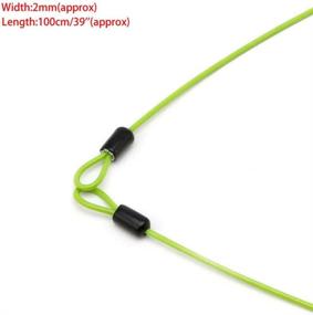 img 1 attached to GOOTRADES Lightweight Tiny U-Lock 3 Pack - Outdoor Travel Security Loop Cable Lock (2mm, 40 Inches Long)