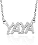 👵 ensianth yaya necklace grandma jewelry - yaya letter necklace for nana, mimi, grammy, gigi - perfect family gift and jewelry logo