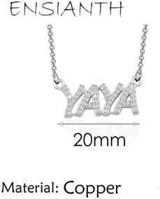 img 3 attached to 👵 ENSIANTH Yaya Necklace Grandma Jewelry - Yaya Letter Necklace for Nana, Mimi, Grammy, Gigi - Perfect Family Gift and Jewelry