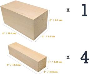 img 1 attached to Basswood Carving Kit - Premium Quality Wood Blocks for Whittling - 🪵 Includes Two Soft Wood Blank Sizes - Made in the USA for Incredible Value