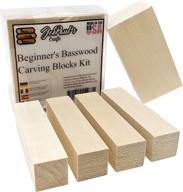 basswood carving kit - premium quality wood blocks for whittling - 🪵 includes two soft wood blank sizes - made in the usa for incredible value logo